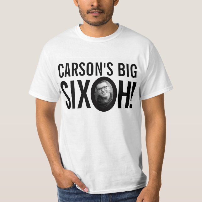 T-shirt 60e anniversaire six oh nom personnalisé photo noi (Devant)
