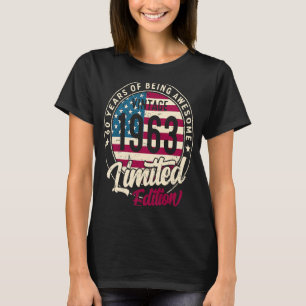 T-shirt 60e anniversaire Vintage 1963 Groupe d'Anniversair