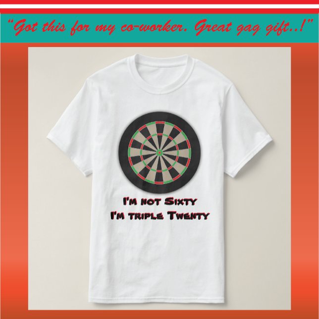 T-shirt 60e Humour d'anniversaire de la Dart League (Créateur téléchargé)