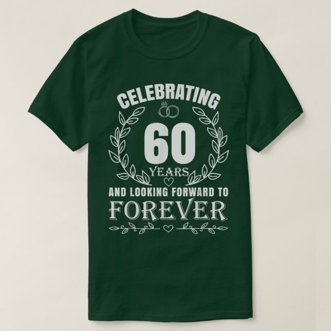 T-shirt 60ème anniversaire de naissance du Mariage pour le (Design devant)