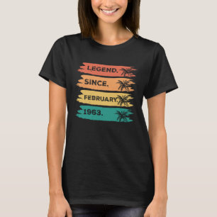 T-shirt 60ème anniversaire Vintage Légende depuis février 