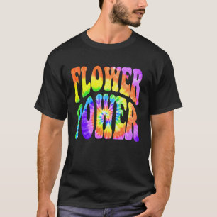 T-shirt 60s les années 70 rétro Hippie Batik Spiral Flower