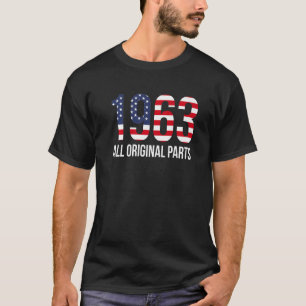 T-shirt 60th Birthday Design u2013 1963 US America Drapeau