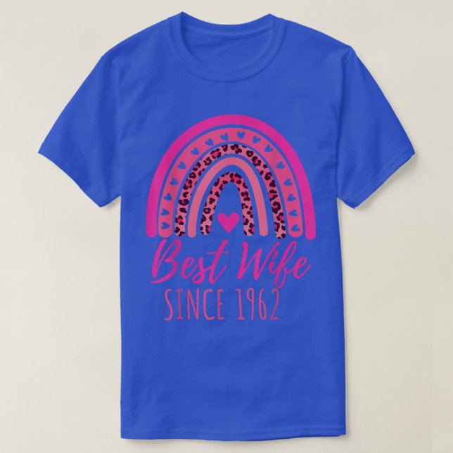T-shirt 60th Wedding Anniversary Best Wife Since 1962 60 Y (Design devant)