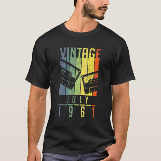 T-shirt 61 ans Vintage Juillet 1961 61e Anniversaire