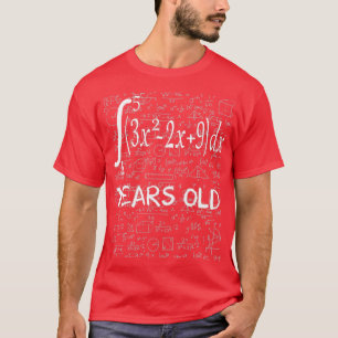 T-shirt 61e anniversaire 61 ans maths geek intégral