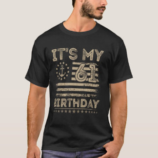 T-shirt 61e Anniversaire Marine Américaine Voile Nautique