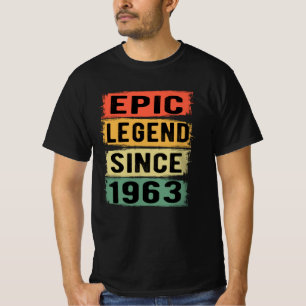T-shirt 62 ans Anniversaire 1963 Epic Legend 62e Anniversa