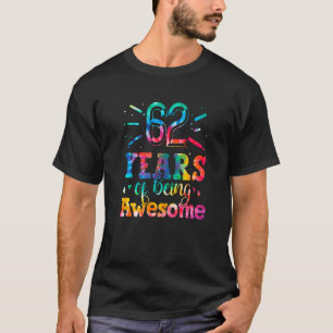 T-shirt 62 Ans D'Être Un Magnifique Tie Dye 62 Ans 62n