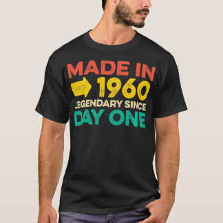 T-shirt 62 Ans Hommes Femmes Nées En 1960 Cadeaux Pour Nai