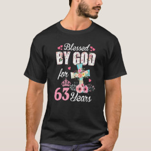 T-shirt 62e Anniversaire Pour Les Femmes Béni Par Dieu Pen