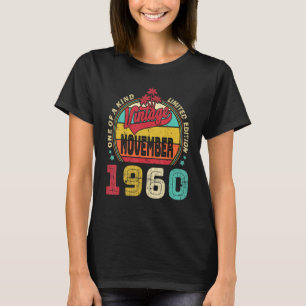 T-shirt 62ème anniversaire vintage stupéfiant depuis novem