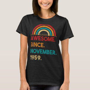 T-shirt 63 Ans Awesome depuis Novembre 1959 63e Birt