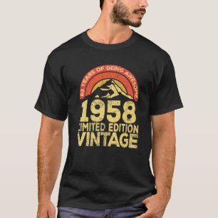 T-shirt 63 Ans Légendaire Retro Vintage Awesome Birthd