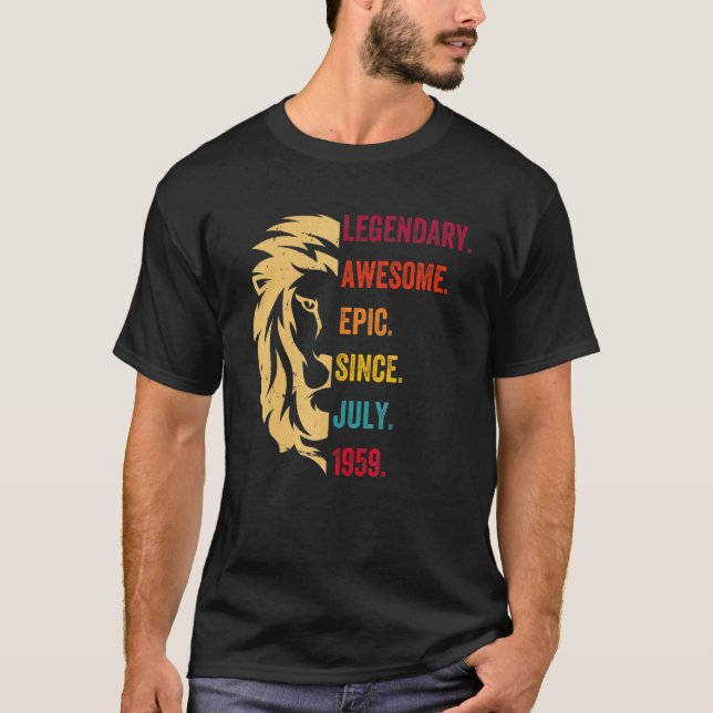T-shirt 63 Ans Légende depuis juillet 1959 63ème anniversa (Devant)