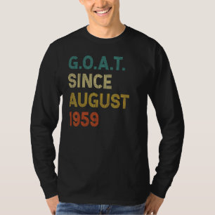 T-shirt 63e anniversaire 63 ans chèvre depuis août 1959