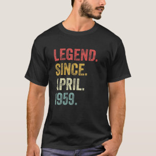 T-shirt 63E Anniversaire Cadeaux 63 Ans Légende Depuis Apr
