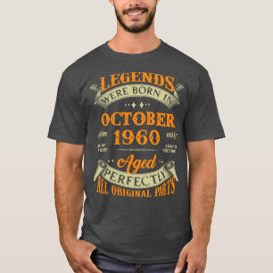 T-shirt 63e Anniversaire Légendes Cadeaux Né En Octobre 19