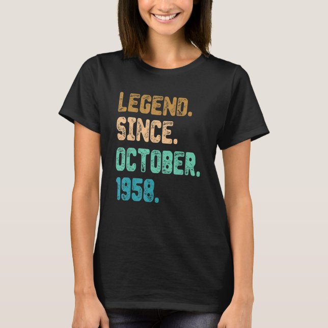 T-shirt 64 Ancienne légende depuis octobre 1958 64e annive (Devant)