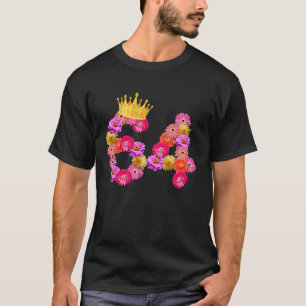 T-shirt 64 Anniversaire Femmes Flower Crown C'est My 64t