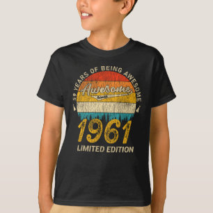T-shirt 64 Ans 1961 Retro Awesome 64e anniversaire Cadeau