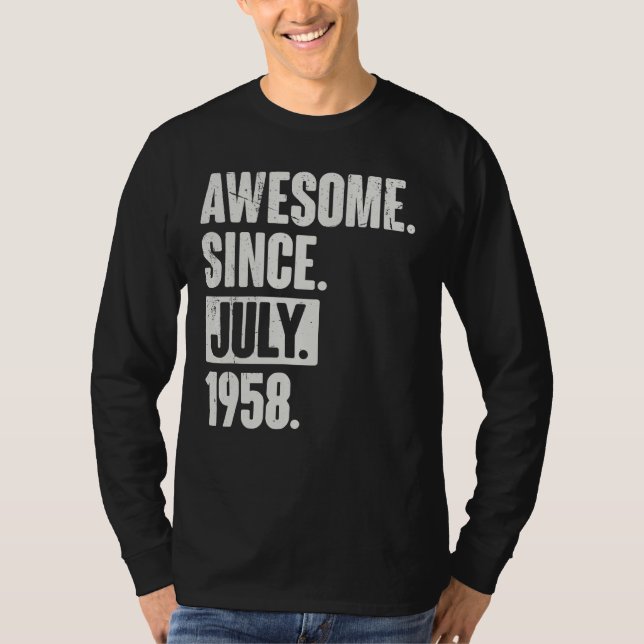 T-shirt 64 Ans 64ème Anniversaire Awesome depuis Juillet 1 (Devant)