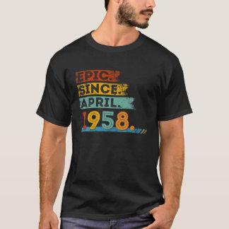 T-shirt 64E Anniversaire De 64 Ans Epic Depuis Avril 195