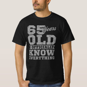 T-shirt 65 ANS ÂGÉ 65 Anniversaire Cadeau Papa sait tout