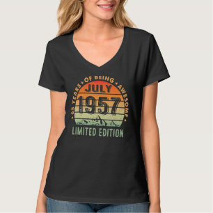 T-shirt 65 ans Awesome depuis juillet 1957 65e anniversair