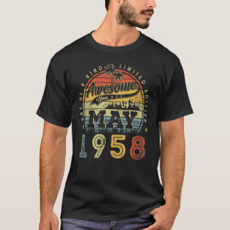 T-shirt 65 ans Awesome depuis mai 1958 65e anniversaire