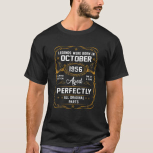 T-shirt 65 Ans Cadeaux Légende Octobre 1956 65E Anniversa