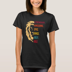 T-shirt 65 Ans Légende depuis juillet 1957 65e Anniversair
