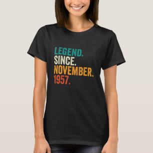 T-shirt 65 Ans Légende depuis novembre 1957 65e Birt