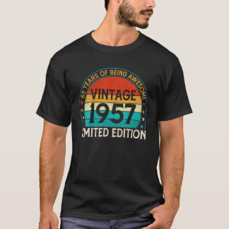 T-shirt 65 Ans Vintage 1957 Édition Limitée 65E Bir