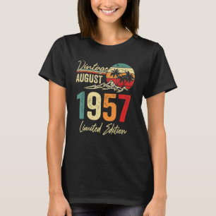 T-shirt 65 ans Vintage août 1957 65e anniversaire
