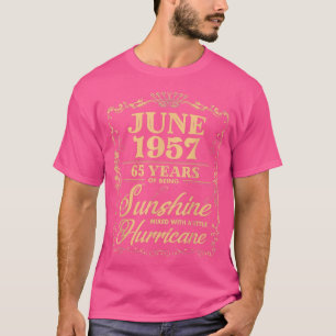 T-shirt 65e anniversaire Cadeaux pour elle qui étaient nés