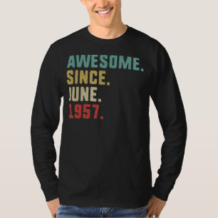 T-shirt 65e anniversaire Hommes stupéfaits depuis juin 195