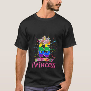 T-shirt 65e anniversaire Princesse Unicorn Couronne 65 ans