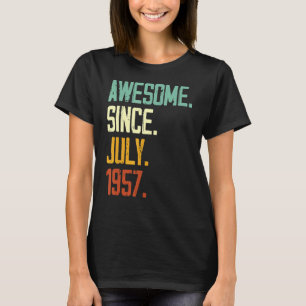 T-shirt 65e anniversaire stupéfiant depuis juillet 1957 65