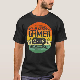 T-shirt 65e Anniversaire Vieux Gamer 1957 65 ans p