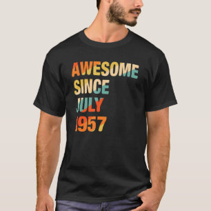 T-shirt 65ème anniversaire vintage stupéfiant depuis juill