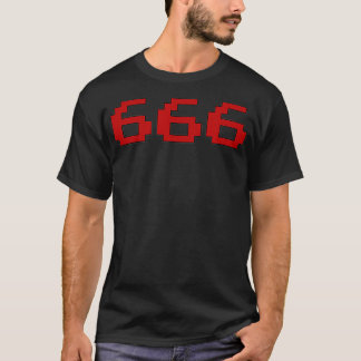 T-shirt 666 8Bit Retro Jeu Vidéo Manche Courte