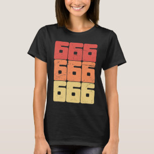 T-shirt 666 Nombre de la Bête Satanique Occulte Païen Goth