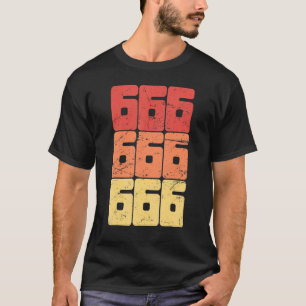 T-shirt 666 Numéro de la Bête Satanique Occulte Païen Goth