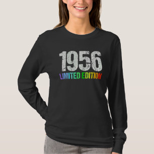 T-shirt 66e anniversaire Dames Mens 66 ans 1956 8