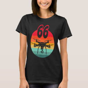 T-shirt 66e Anniversaire I Télécommande Rétro Drones Avec 