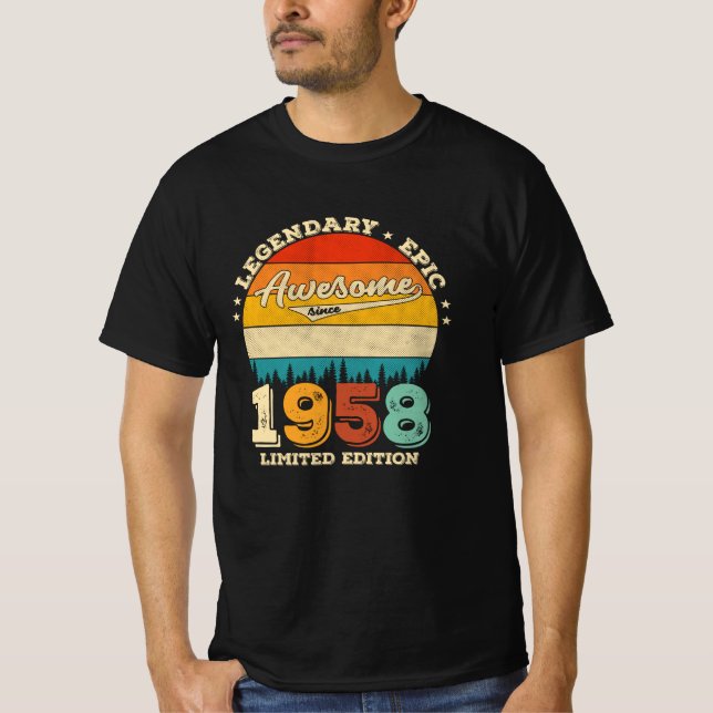 T-shirt 67 Ans Anniversaire 1958 Magnifique 67e anniversai (Devant)