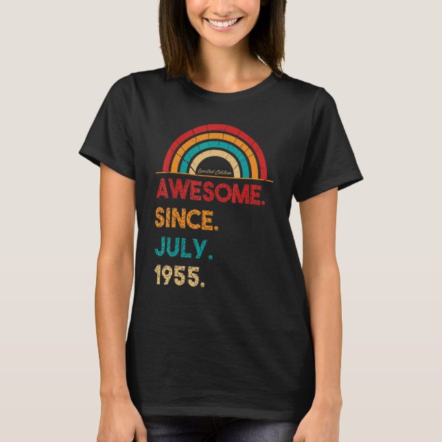 T-shirt 67 Ans Awesome depuis Juillet 1955 67e Anniversair (Devant)