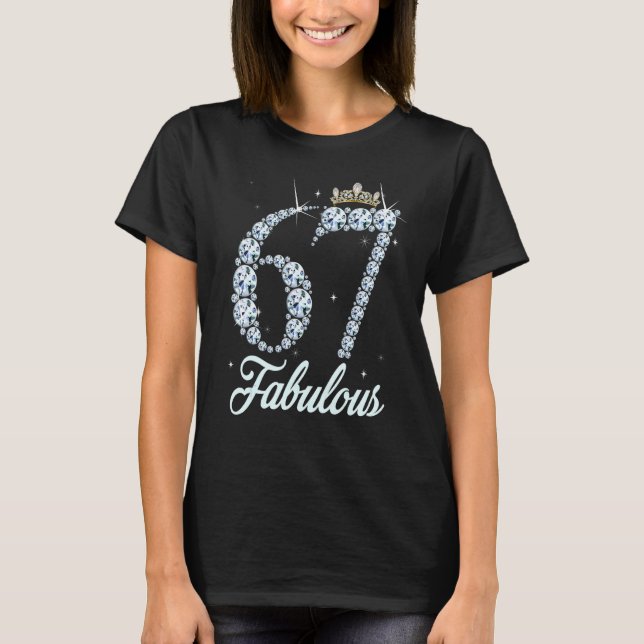 T-shirt 67 Ans C'Est Mon 67e Anniversaire Reine Diamond He (Devant)