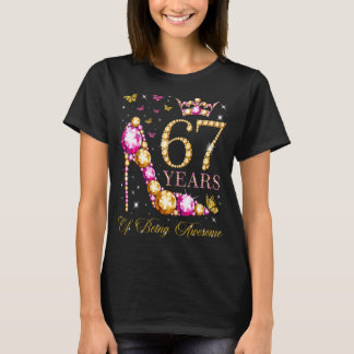 T-shirt 67 Ans D'Être Impressionnant 67 Ans 67e Anniversai